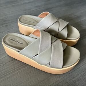 Lucky Brand Dikona Strappy Platform Wedge Sandal 11M